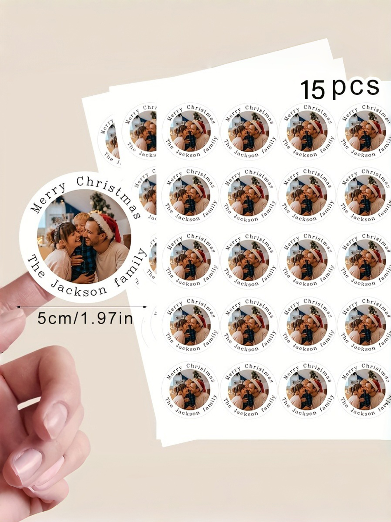 Custom Family Christmas Stickers